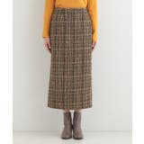 【S-LL】きれいめにもカジュアルにも ラメツイード ナロースカート | SHOO・LA・RUE | 詳細画像9 