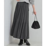 チャコールグレー(014) | 【着丈選べる/あったか】秘密のある プリーツスカート | SHOO・LA・RUE