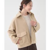 ベージュ(052) | 【S-LL】大人カジュアルコーデに 襟付きZIPブルゾン | SHOO・LA・RUE