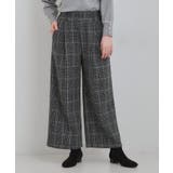 【あったか/S-LL】脚のラインをきれいに魅せる チェック柄ワイドパンツ | SHOO・LA・RUE | 詳細画像9 