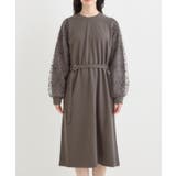 【S-LL】お袖チュールレース切り替えワンピース | SHOO・LA・RUE | 詳細画像9 