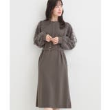 トープ(054) | 【S-LL】お袖チュールレース切り替えワンピース | SHOO・LA・RUE