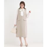 【洗濯機可/S-LL】ウール調スキッパージャンスカ | SHOO・LA・RUE | 詳細画像3 