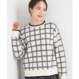 アイボリー(204) | チェック柄ニット | SHOO・LA・RUE