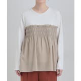 【S-LL】ビスチェ風ドッキングトップス | SHOO・LA・RUE | 詳細画像13