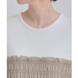 【S-LL】ビスチェ風ドッキングトップス | SHOO・LA・RUE | 詳細画像16