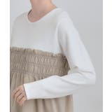 【S-LL】ビスチェ風ドッキングトップス | SHOO・LA・RUE | 詳細画像17