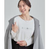 オフホワイト(003) | ロゴ刺繍ロンT | SHOO・LA・RUE