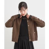 【セットアップ可/洗濯機可】もちもちタッチが心地よい クルーネックカーディガン | SHOO・LA・RUE | 詳細画像5