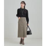 【S-LL/あったか】すらりときれい見え ベイカー風ナロースカート | SHOO・LA・RUE | 詳細画像3