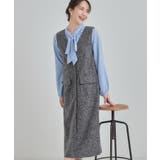 ブラック(019) | 【S-LL】甘すぎない大人のツイード調ジャンスカ | SHOO・LA・RUE