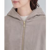 【S-LL】マットな色味が大人な雰囲気 スエード調フードコート | SHOO・LA・RUE | 詳細画像16 