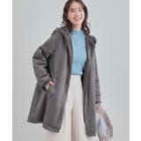 チャコールグレー(014) | 【S-LL】マットな色味が大人な雰囲気 スエード調フードコート | SHOO・LA・RUE