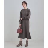 スタイルがすっきりに見える 裾マーメイドニットワンピース | SHOO・LA・RUE | 詳細画像11