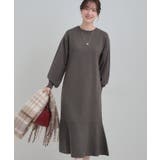 トープ(054) | スタイルがすっきりに見える 裾マーメイドニットワンピース | SHOO・LA・RUE