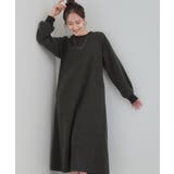 ブラック(019) | 【あったか】1枚で着られる Aラインワンピース | SHOO・LA・RUE