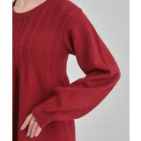 気になるお腹周りをカバー ケーブル編みペプラムニット | SHOO・LA・RUE | 詳細画像17 