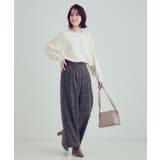 【洗える】大人の上品コーデに お袖ビジュー釦付きリブドルマンニット | SHOO・LA・RUE | 詳細画像32