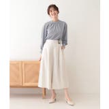 【S-LL/体型カバー】オンオフ兼用 ベルト風ガウチョパンツ | SHOO・LA・RUE | 詳細画像3 