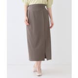 【洗える】洗濯後しわになりにくい カットジョーゼット ナロースカート | SHOO・LA・RUE | 詳細画像5