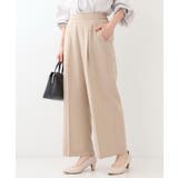 ベージュ(052) | 【洗える/UV/吸水速乾/アンチピリング/S-LL】 タックワイドパンツ | SHOO・LA・RUE