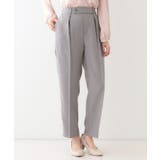 グレー(012) | 【S-LL】オフィスシーンでも活躍 タックテーパードパンツ | SHOO・LA・RUE