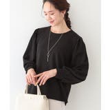 ブラック(019) | 女性らしく好印象 アクセ付き カットジョーゼット | SHOO・LA・RUE