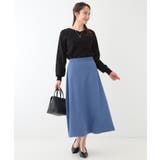 【セットアップ可/S-LL】大人上品に揺れる ニットフレアスカート | SHOO・LA・RUE | 詳細画像11