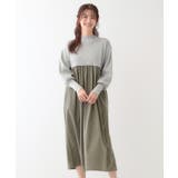 【S-LL】リブニットドッキングワンピース | SHOO・LA・RUE | 詳細画像1 