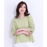 【高レビュー/セットアップ可】お袖シャーリング 麻調ブラウス | SHOO・LA・RUE | 詳細画像11