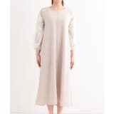 1枚で上品に決まる お袖レース切り替え7分袖ワンピース | SHOO・LA・RUE | 詳細画像13 