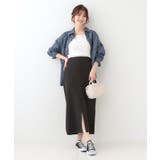 【洗える/セットアップ可】前後2WAYスポンディッシュ ナロースカート | SHOO・LA・RUE | 詳細画像7 