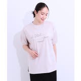 【S-LL/ひんやり/UV】こなれ感あるぷっくりラメ デザインロゴTシャツ | SHOO・LA・RUE | 詳細画像17 