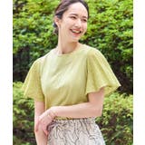 【S-LL】大人の上品コーデに お袖レース切り替えトップス | SHOO・LA・RUE | 詳細画像1