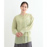 【高レビュー】大人のシアー感 バンドカラーシャツ | SHOO・LA・RUE | 詳細画像17 