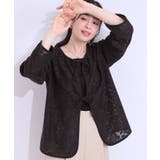 ブラック(019) | 【前後2WAY/S-LL】メッシュ×レースがこなれ見え リボントップス | SHOO・LA・RUE