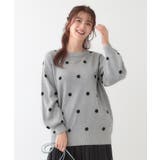 【S-LL】ドット柄が目を惹く ゆったりニット | SHOO・LA・RUE | 詳細画像10 