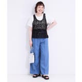 【S-LL/2点セット】大人カジュアルに レースビスチェ+プリントTシャツ | SHOO・LA・RUE | 詳細画像38 