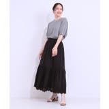 【ひんやり/UV】ほんのりラメで大人上品 お袖リブ ドルマントップス | SHOO・LA・RUE | 詳細画像23 
