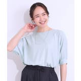 【ひんやり/UV】ほんのりラメで大人上品 お袖リブ ドルマントップス | SHOO・LA・RUE | 詳細画像17 