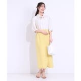 【洗える/ひんやり/S-LL】フェミニンもクールも フリルリボン5分袖ブラウス | SHOO・LA・RUE | 詳細画像11