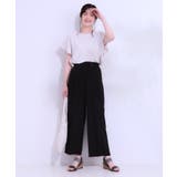 【セットアップ可】麻調ストライプワイドパンツ | SHOO・LA・RUE | 詳細画像7 