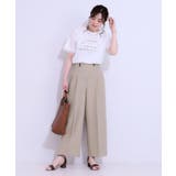 【セットアップ可】麻調ストライプワイドパンツ | SHOO・LA・RUE | 詳細画像11 