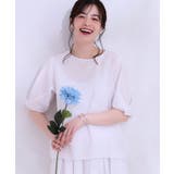 オフホワイト(003) | 【S-LL/セットアップ可/5分袖】涼しくこなれる お袖タックブラウス | SHOO・LA・RUE