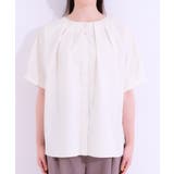 【洗える/S-LL】大人の上品シルエット タックデザイン 5分袖ブラウス | SHOO・LA・RUE | 詳細画像13 