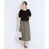 【セットアップ可/ひんやり】大人カジュアルに ベイカー風デザインスカート | SHOO・LA・RUE | 詳細画像7 