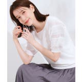 オフホワイト(003) | 【S-LL】大人上品な お袖シアー切り替えニット | SHOO・LA・RUE