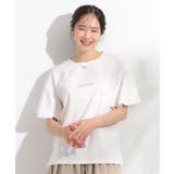 【S-LL/ひんやり/二の腕カバー】華やかさをプラスする お袖フリルTシャツ | SHOO・LA・RUE | 詳細画像13 
