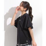 【S-LL/ひんやり/二の腕カバー】華やかさをプラスする お袖フリルTシャツ | SHOO・LA・RUE | 詳細画像2 