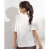 【S-LL/ひんやり/二の腕カバー】華やかさをプラスする お袖フリルTシャツ | SHOO・LA・RUE | 詳細画像22 